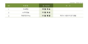 ※ 품절 및 입고 일정 안내