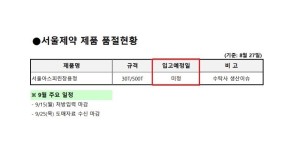 ※ 품절 및 입고 일정 안내