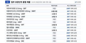 09월 30일ㅣ품절 및 입고 일정 안내