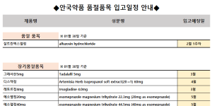 01월 30일ㅣ품절 및 입고 일정 안내